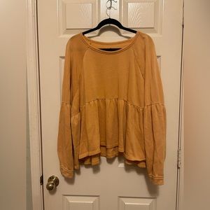 🩵Yellow Long Sleeve Top